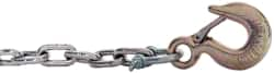 Value Collection - 1/4 Inch Proof Coil Chain with Grab Hooks - 2,000 Lbs. Load Limit - Makers Industrial Supply