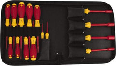 Wiha - 15 Piece 1/4 to 1/2" Insulated Nutdriver Set - Cushion Grip Handle - Makers Industrial Supply