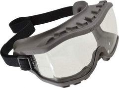 Uvex - Size Universal, Clear Polycarbonate Anti-Fog & Scratch Resistant Lens, Safety Goggles - Direct Vent, Gray TPE (Thermopoly Elastomer) Frame, Over the Glass Style - Makers Industrial Supply