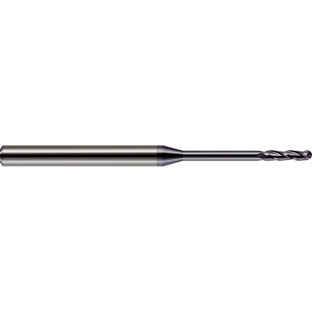 Harvey Tool - Ball End Mills; Mill Diameter (Inch): 5/64 ; Mill Diameter (Decimal Inch): 0.0780 ; Number of Flutes: 3 ; Length of Cut (Inch): 1/2 ; Length of Cut (Decimal Inch): 0.5000 ; Material: Solid Carbide - Exact Industrial Supply