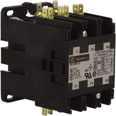 Square D - 3 Pole, 60 Amp Inductive Load, 24 Coil VAC at 50/60 Hz, Definite Purpose Contactor - Phase 1 and Phase 3 Hp:  10 at 230 VAC, 25 at 230 VAC, 30 at 460 VAC, 30 at 575 VAC, 5 at 115 VAC, 75 Amp Resistive Rating, CE, CSA, UL Listed - Makers Industrial Supply