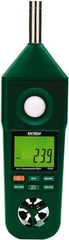 Extech - -148 to 2,372°F, 10 to 95% Humidity Range, Thermo-Hygrometer, Anemometer and Light-Sound Meter - 4% Relative Humidity Accuracy - Makers Industrial Supply