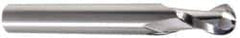 Onsrud - 1/4" Cutting Diam x 1/2" Length of Cut, 2 Flute, Upcut Spiral Router Bit - Uncoated, Right Hand Cut, Solid Carbide, 2-1/2" OAL x 1/4" Shank Diam, Ball End Taper, 30° Helix Angle - Makers Industrial Supply