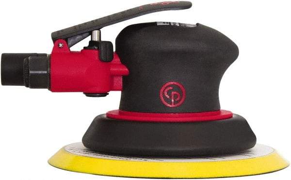 Chicago Pneumatic - 12,000 OPM, 8 CFM Air Consumption, Palm Air Orbital Sander - Round Pad, 1/4" Inlet - Makers Industrial Supply