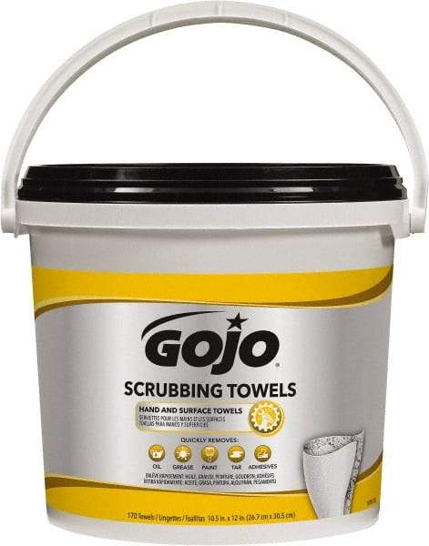 GOJO - Pre-Moistened Hand Cleaning Wipes - Canister, 12-1/4" x 10-1/2" Sheet Size, Red - Makers Industrial Supply