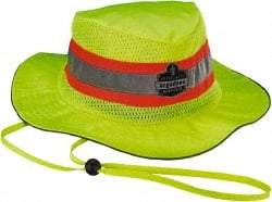 Ergodyne - Personal Evaporative Class Headwear Hi-Vis Ranger Hat with Cooling Towel - 1' Long, Lime, Polyester & PVA - Makers Industrial Supply