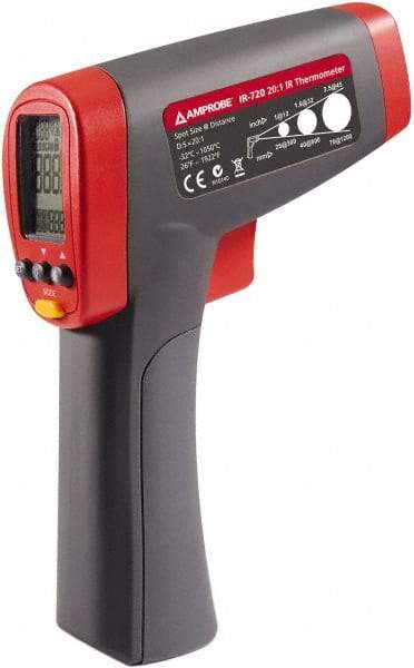 Amprobe - -32 to 1050°C (-26 to 1922°F) Infrared Thermometer - 20:1 Distance to Spot Ratio - Makers Industrial Supply