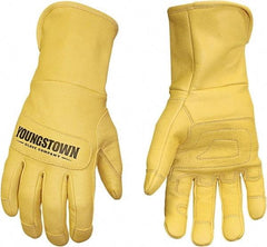 Youngstown - Size L, Leather or Synthetic Leather, Arc Flash Gloves - Unlined, 20.8 cal/Sq cm Max Arc Protection, HRC 2, NFPA70E - Makers Industrial Supply