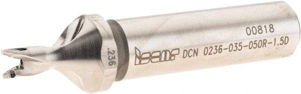 Iscar - 0.236" to 1/4" Diam, 1.5xD, 0.35" Max Depth, 1/2" Shank Diam, 2.87" OAL, Replaceable-Tip Drill - FCP, ICK, ICK-2M, ICM, ICN, ICP, iCP-2M Insert, 6 Seat Size, 51643898 Toolholder, Series SumoCham - Makers Industrial Supply