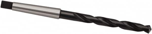 Guhring - 25.25mm, 3MT 118° Point High Speed Steel Taper Shank Drill Bit - Bright/Oxide Finish, 165mm Flute Length, 286mm OAL, Spiral Flute, Series 245 - Makers Industrial Supply