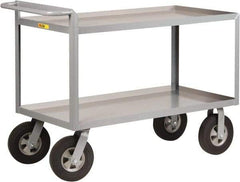 Little Giant - 1,500 Lb Capacity, 30" Wide x 54" Long x 38-1/2" High Shelf Cart - 2 Shelf, Steel, 2 Rigid/2 Swivel Casters - Makers Industrial Supply