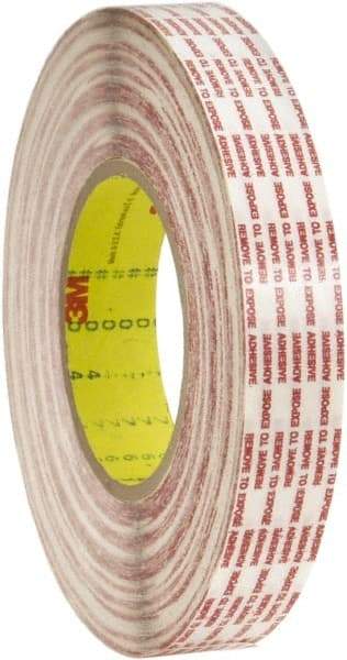 3M - 1-1/2" x 540 Yd Rubber Adhesive Double Sided Tape - 6 mil Thick, Polypropylene Film Liner, Series 476XL - Makers Industrial Supply