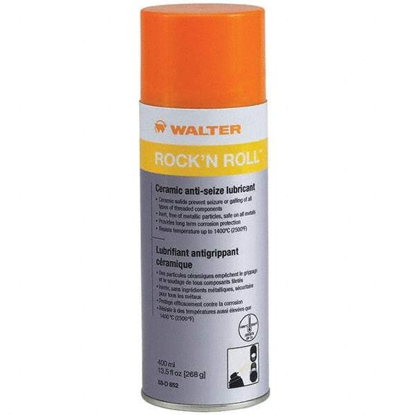 WALTER Surface Technologies - 10.6 oz Aerosol General Purpose Anti-Seize Lubricant - Metal Free, 2,500°F, White, Food Grade, Water Resistant - Makers Industrial Supply