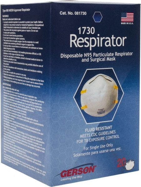 Gerson - N95, Size Universal, Particulate Respirator - Exact Industrial Supply