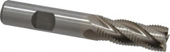 Interstate - 1/2" Diam, Fine Pitch, 1-1/4" LOC, 4 Flute Cobalt Roughing Square End Mill - Uncoated, 3-1/4" OAL, 1/2" Shank Diam, Single End - Makers Industrial Supply