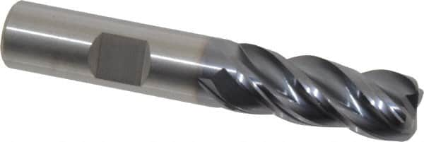 Kennametal - 1/2", 4 Flute, Solid Carbide, 0.09" Corner Radius End Mill - 3" OAL, 1-1/4" LOC - Makers Industrial Supply