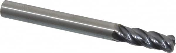 Kennametal - 1/4", 4 Flute, Solid Carbide, 0.06" Corner Radius End Mill - 2-1/2" OAL, 3/4" LOC - Makers Industrial Supply