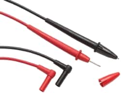 Fluke - Black/Red Electrical Test Equipment Leads - Use with Electrical Test Equipment with 4mm Adapters - Makers Industrial Supply