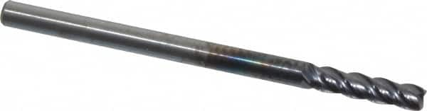 Kennametal - 1/8", 4 Flute, Solid Carbide, 0.015" Corner Radius End Mill - 2" OAL, 1/2" LOC - Makers Industrial Supply