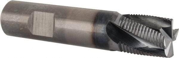 Kennametal - 3/4" Diam, Fine Pitch, 3/4" LOC, 4 Flute Solid Carbide Corner Chamfer Roughing End Mill - AlTiN Finish, 3-1/2" OAL, 3/4" Shank Diam, Single End, Centercutting, 25° Helix - Makers Industrial Supply