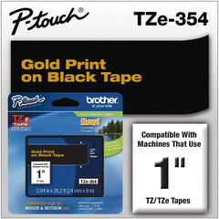 Brother - 1" Wide, Black Tape Cassette - For Label Maker - Makers Industrial Supply