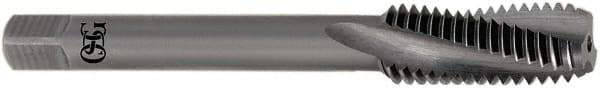 OSG - M8x1.25 Metric Coarse 3 Flute Modified Bottoming Spiral Flute Tap - Solid Carbide, Bright Finish, 70mm OAL, Right Hand Flute, Right Hand Thread, H4, Series 389 - Makers Industrial Supply