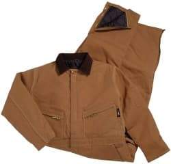 PRO-SAFE - Size M, Brown, Two Way Zipper, Cold Weather Coverall - Cotton, Nylon, 6 Pockets - Makers Industrial Supply