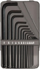 Bondhus - 13 Piece L-Key Ball End Hex Key Set - Hex Range 0.05 to 3/8", 7-1/2" OAL, Protanium High Torque Steel - Makers Industrial Supply