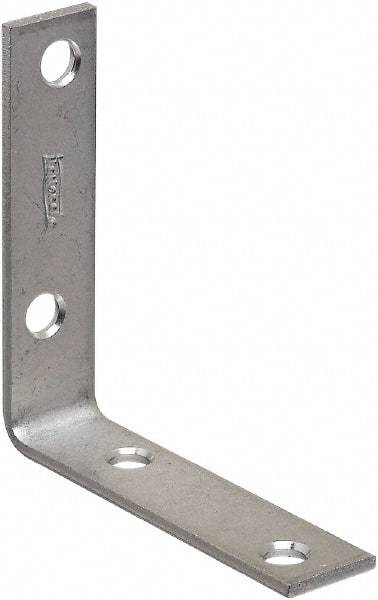 National Mfg. - 3" Long x 3/4" Wide, Steel, Corner Brace - Zinc Plated - Makers Industrial Supply