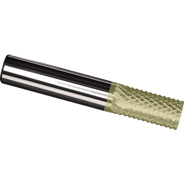 Made in USA - 1/2" Diam, 1" LOC, Plain End, Solid Carbide Diamond Pattern Router Bit - Right Hand Cut, 3" OAL, 1/2" Shank Diam, Use on Carbon & Honeycomb, Carbon Fiber, Composite, Fiberglass, Graphite - Makers Industrial Supply