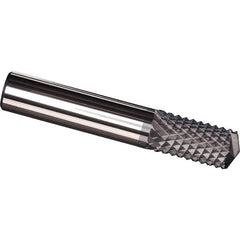 Made in USA - 3/8" Diam, 1" LOC, Drill Point End, Solid Carbide Diamond Pattern Router Bit - Right Hand Cut, 2-1/2" OAL, 3/8" Shank Diam, Use on Carbon & Honeycomb, Carbon Fiber, Composite, Fiberglass, Graphite - Makers Industrial Supply