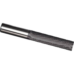 Made in USA - 1/8" Diam, 1/2" LOC, Plain End, Solid Carbide Diamond Pattern Router Bit - Right Hand Cut, 1-1/2" OAL, 1/8" Shank Diam, Use on Cast Iron, Stainless, Steel, Titanium - Makers Industrial Supply