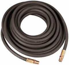 Value Collection - 1/2" ID x 0.787" OD 25' Long Multipurpose Air Hose - MNPT x MNPT Ends, 200 Working psi, 1/2" Fitting, Black - Makers Industrial Supply