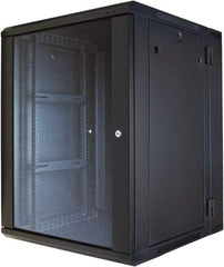 Video Mount - Security Camera Hinged Wall Equipment Rack Enclosure - Black - Makers Industrial Supply