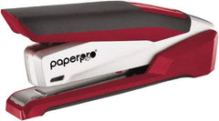 PaperPro - 28 Sheet Full Strip Desktop Stapler - Red & Silver - Makers Industrial Supply