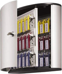 DURABLE - 36 Keys, Silver Key Storage Cabinet - 11-3/4" Wide x 4-5/8" Deep x 11" High - Makers Industrial Supply