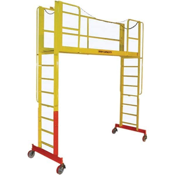 TRI-ARC - Rolling & Wall Mounted Ladders & Platforms Type: Double Entry Work Platform Style: Adjustable Height - Makers Industrial Supply