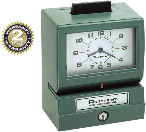 Acroprint Time Recorder - Time Clocks & Time Recorders Punch Style: Manual Power Source: AC Adapter - Makers Industrial Supply