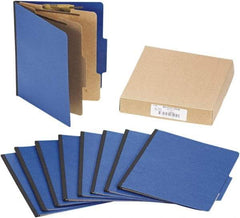 ACCO - 11 x 8 1/2", Letter Size, Dark Blue, File Folders with Top Tab - Right of Center Tab Cut Location - Makers Industrial Supply