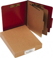 ACCO - 11 x 8 1/2", Letter Size, Red, File Folders with Top Tab - Right of Center Tab Cut Location - Makers Industrial Supply