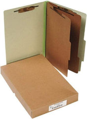 ACCO - 14 x 8 1/2", Legal, Leaf Green, File Folders with Top Tab - Right of Center Tab Cut Location - Makers Industrial Supply