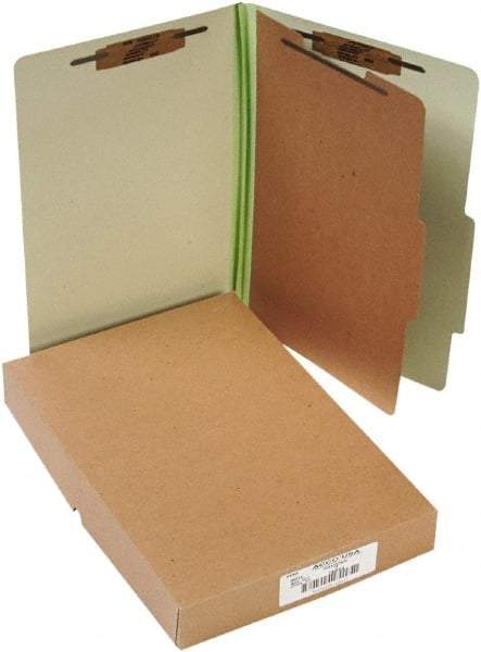 ACCO - 14 x 8 1/2", Legal, Leaf Green, File Folders with Top Tab - Right of Center Tab Cut Location - Makers Industrial Supply