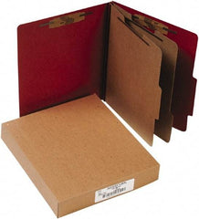 ACCO - 11 x 8 1/2", Letter Size, Earth Red, File Folders with Top Tab - Right of Center Tab Cut Location - Makers Industrial Supply