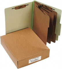 ACCO - 11 x 8 1/2", Letter Size, Leaf Green, File Folders with Top Tab - Right of Center Tab Cut Location - Makers Industrial Supply