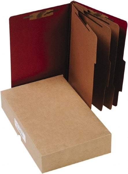 ACCO - 14 x 8 1/2", Legal, Earth Red, File Folders with Top Tab - Right of Center Tab Cut Location - Makers Industrial Supply