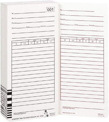 Acroprint Time Recorder - 9/10" High x 3-2/5" Wide Weekly Time Cards - White, Use with Acroprint Model ES1000 - Makers Industrial Supply