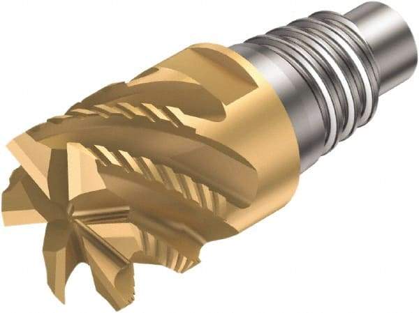 Sandvik Coromant - 316-SM Grade 1030 Carbide End Milling Tip Insert - 8 Flutes, 25mm Cutting Diam, 17/32" Depth of Cut, 1" Extension, 1/64" Cnr Rad, 45° Helix - Makers Industrial Supply