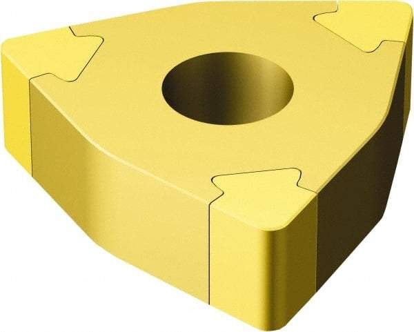 Sandvik Coromant - WNGA432 WH Grade 7015 CBN Turning Insert - TiN Finish, 80° Trigon, 1/2" Inscr Circle, 3/16" Thick, 1/32" Corner Radius - Makers Industrial Supply