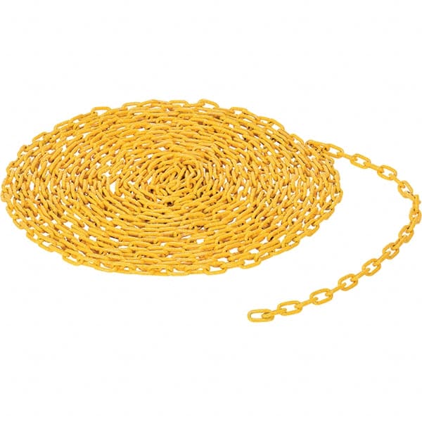 Vestil - Barrier Rope & Chain Type: Bollard; Chain Color: Yellow - Makers Industrial Supply