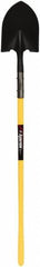 SEYMOUR-MIDWEST - 12" High x 8-3/4" Wide Round Steel Shovel - 48" Long Polymer Straight Handle, Front Turned - Makers Industrial Supply